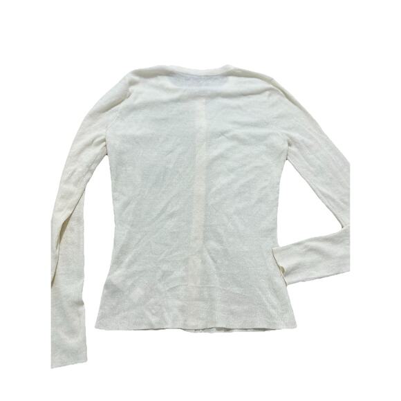 JAMES PERSE - STRETCH LINEN RIBBED CARDIGAN - Size 3/L - Picture 8 of 8